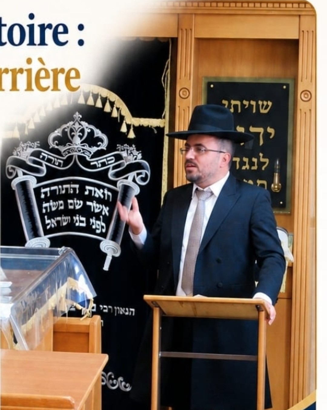 Rav Gabriel Chetrit donnant un cours de Torah